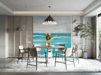 Coastal Seascape wall mural on living room wall, GD1084