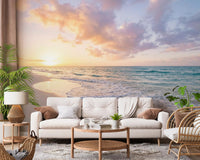 Coastal Serenity Sunset Wall Mural