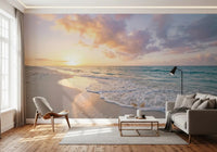 Coastal Serenity Sunset Wall Mural