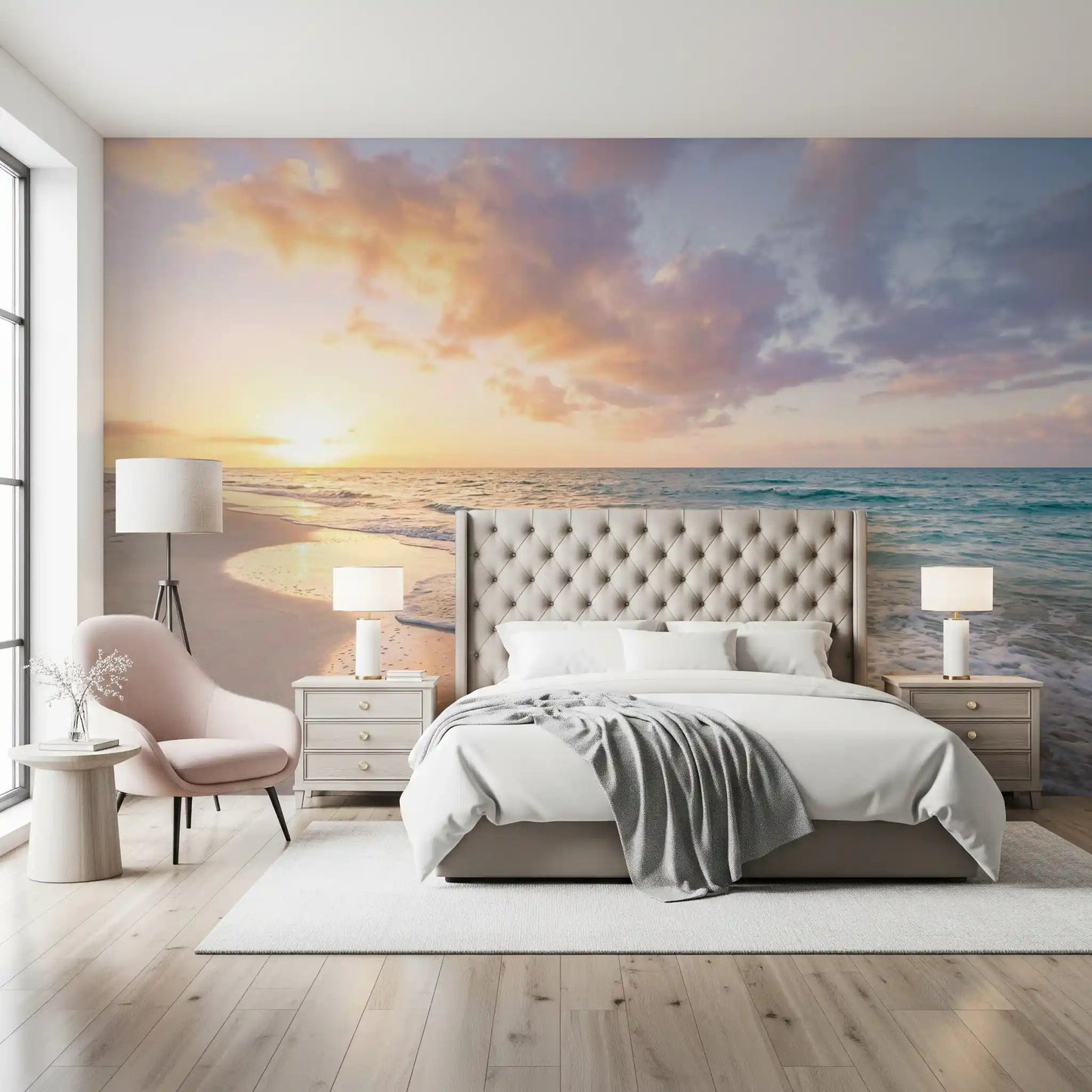 Coastal Serenity Sunset Wall Mural