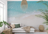 Coastal Serenity wall mural with gentle wave texture