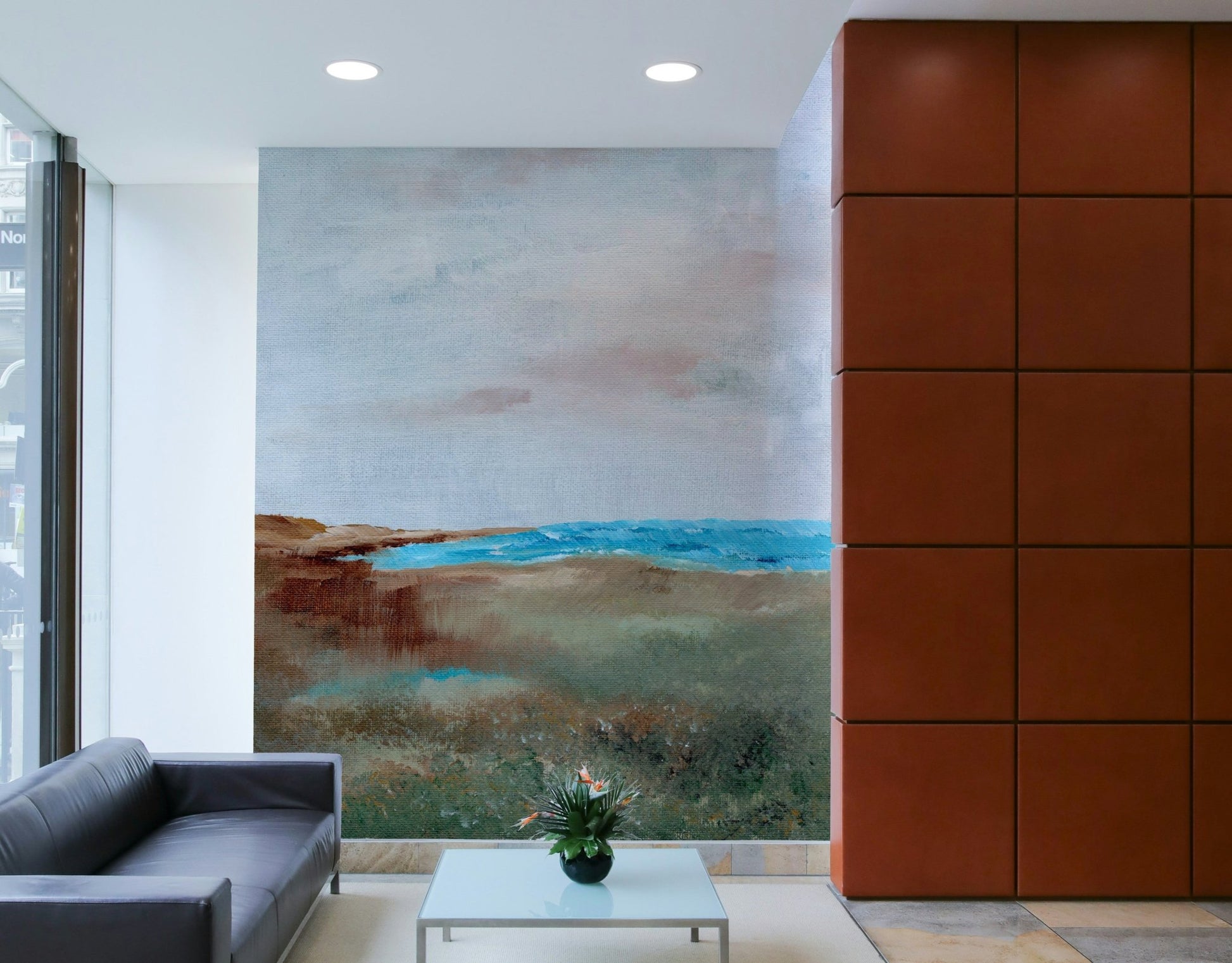 Coastal landscape wall mural for spa interiors, GD901