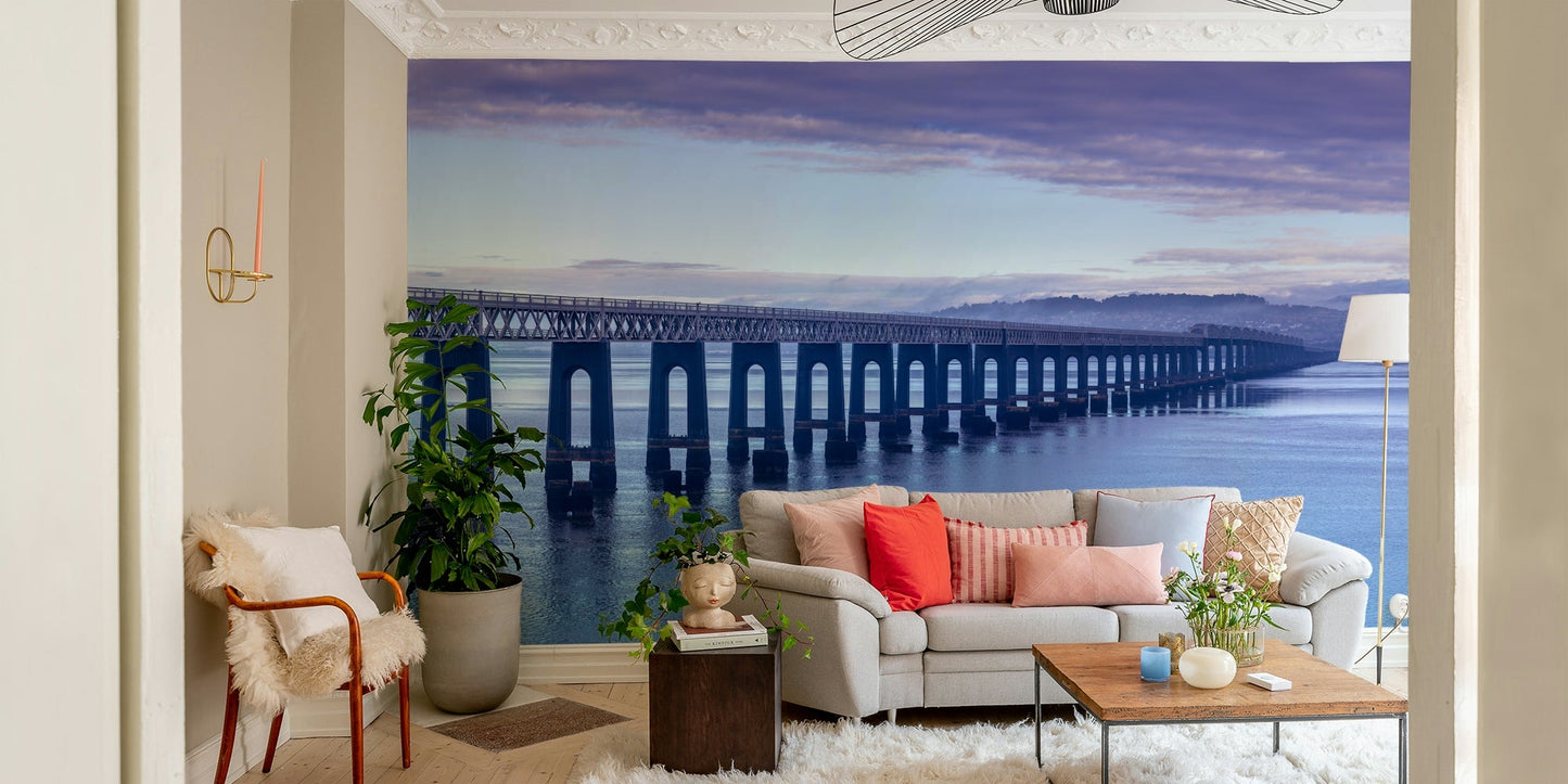 The sky is a soft, light color.

