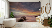 A beautiful modern art wall mural of delicate texture.