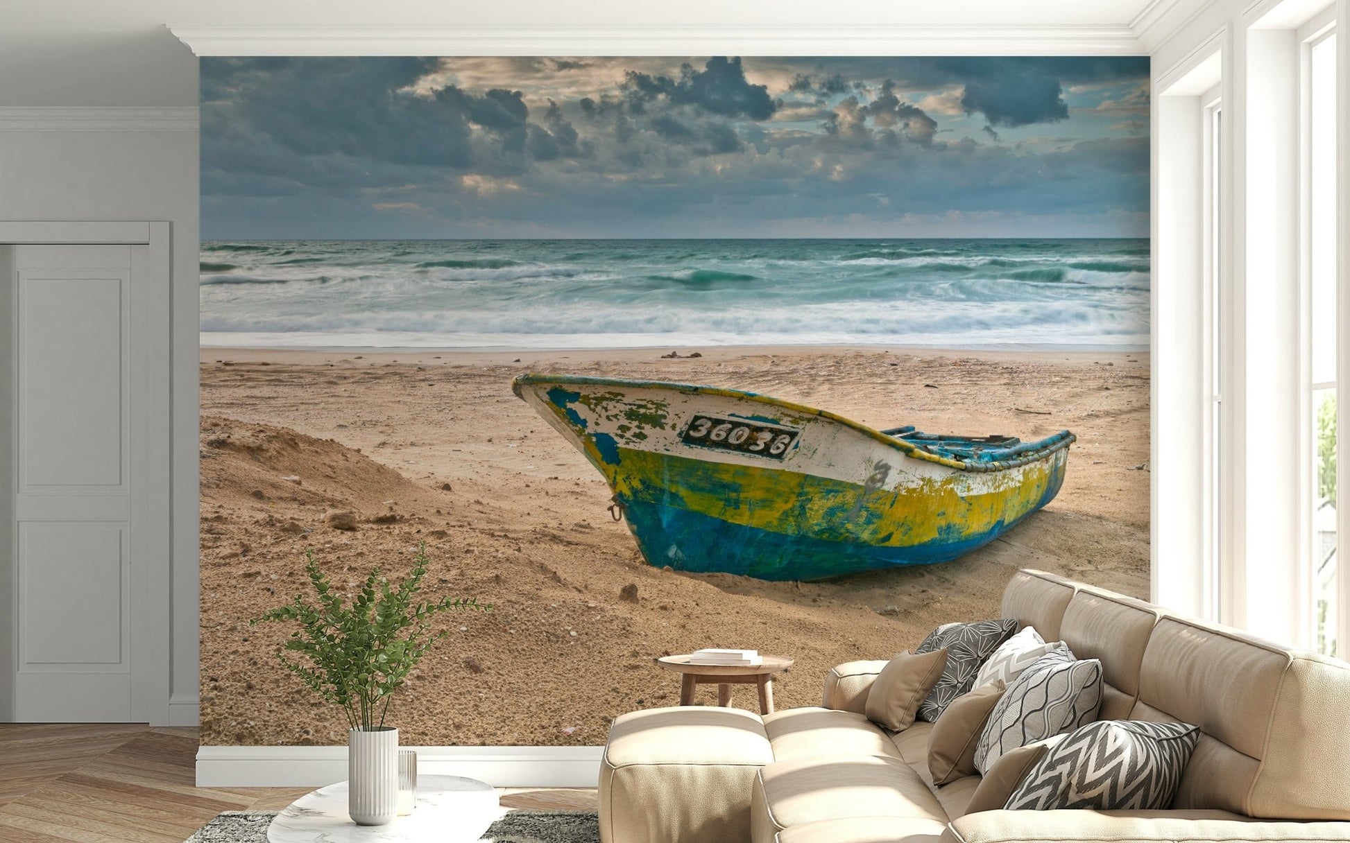 Beachcomber aesthetic Coastal Vessel unique seaside wallpaper.