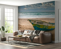 Seaside atmosphere Coastal Vessel gorgeous large-format wallpaper.