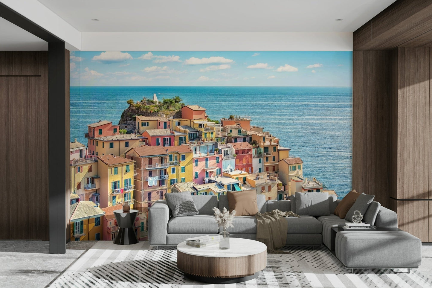 Coastal Village Charm Wall Mural