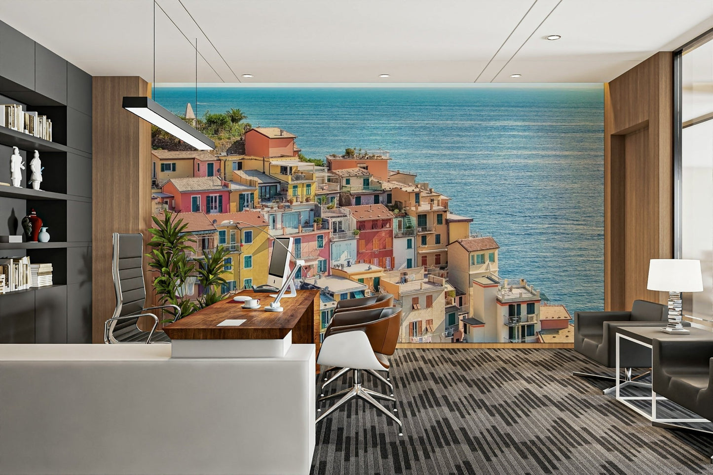 Coastal Village Charm Wall Mural