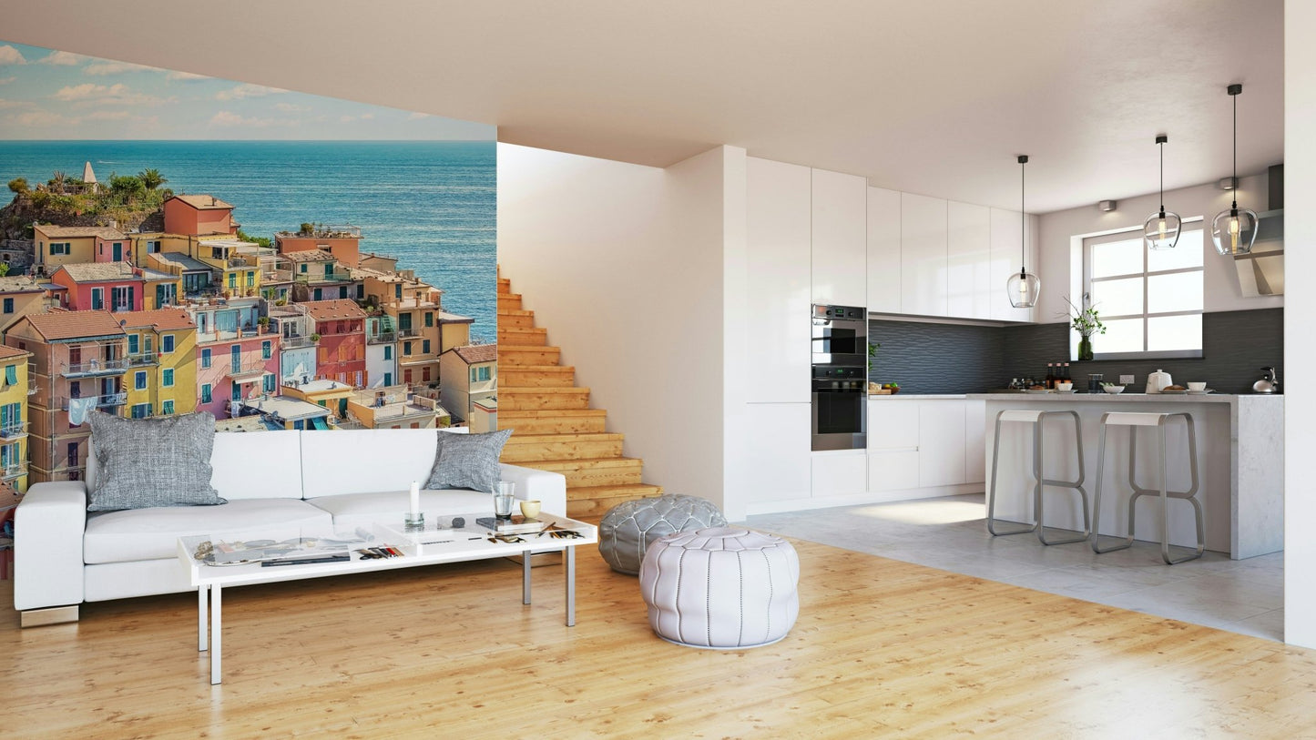 Coastal Village Charm Wall Mural