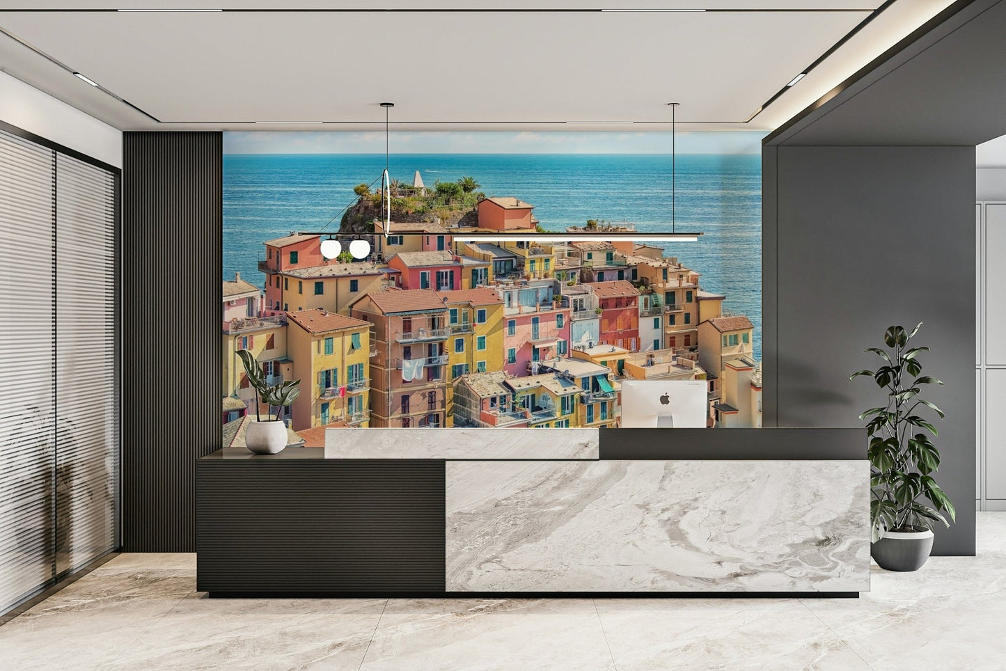 Coastal Village Charm Wall Mural