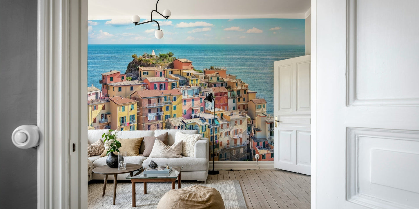 Coastal Village Charm Wall Mural
