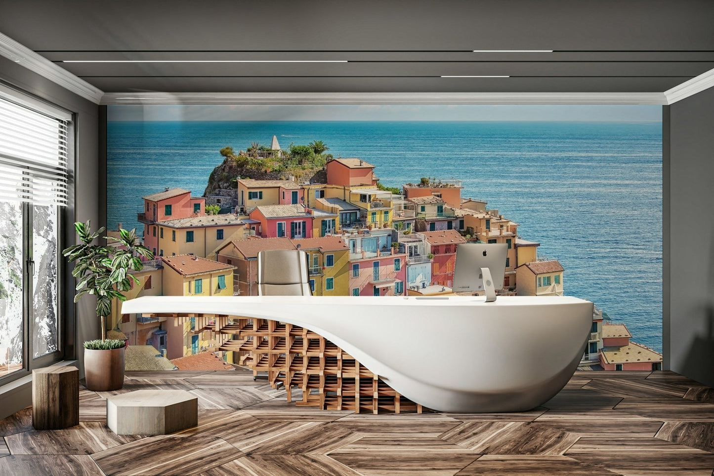 Coastal Village Charm Wall Mural