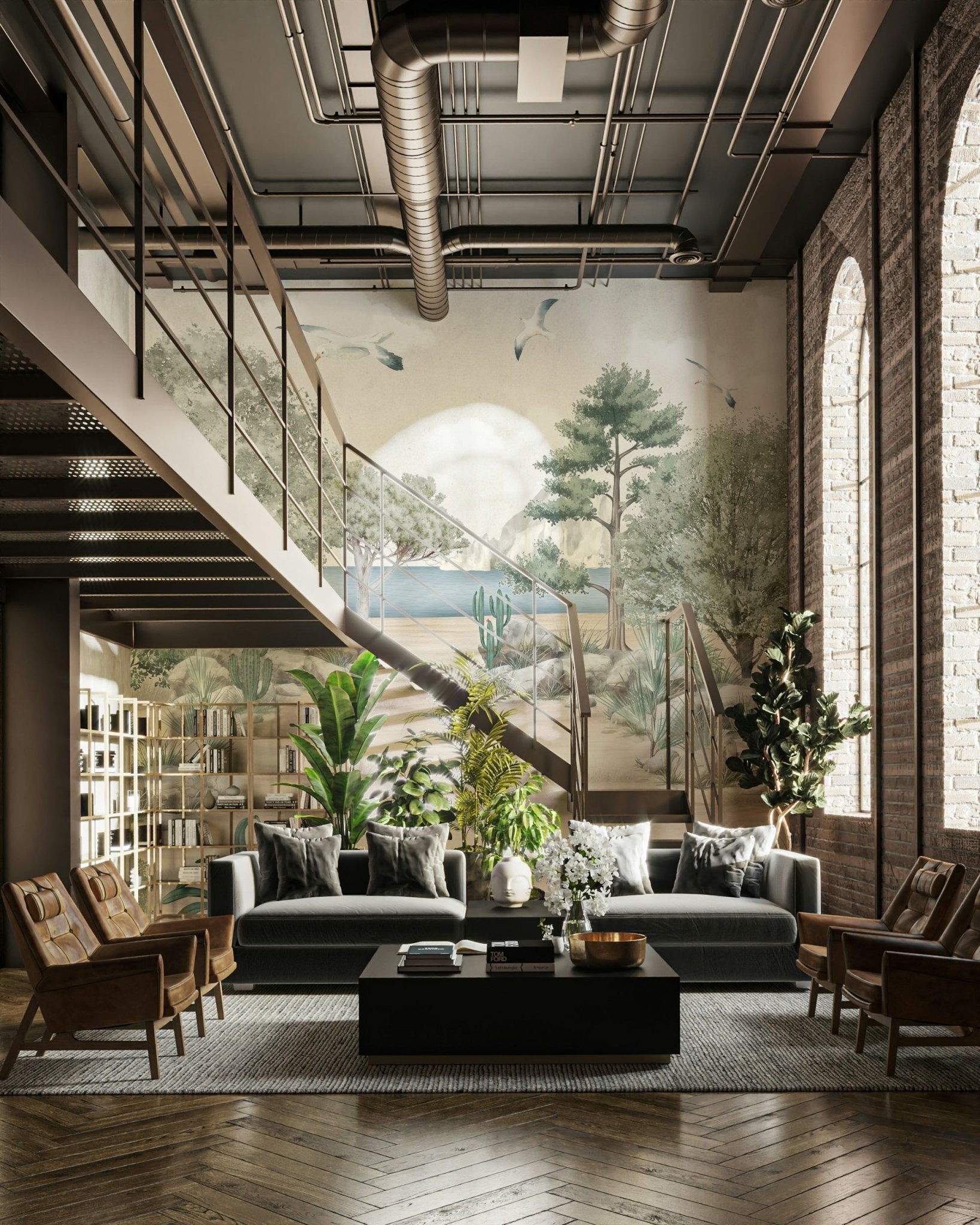 Scenic wallpaper with gentle waves

