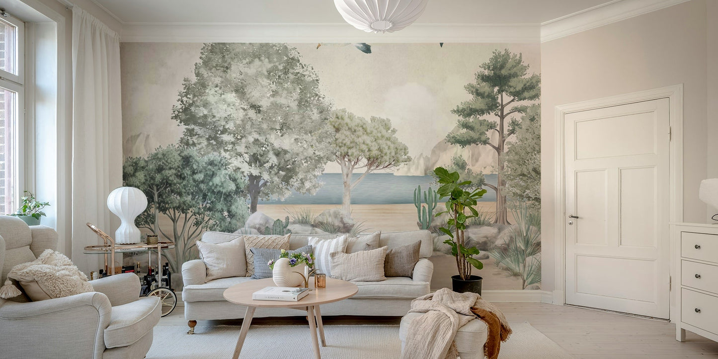 Wallpaper for walls with an ocean landscape

