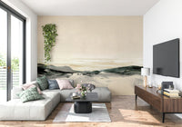 A beautiful wide-angle wall mural of a clear horizon., GD5573