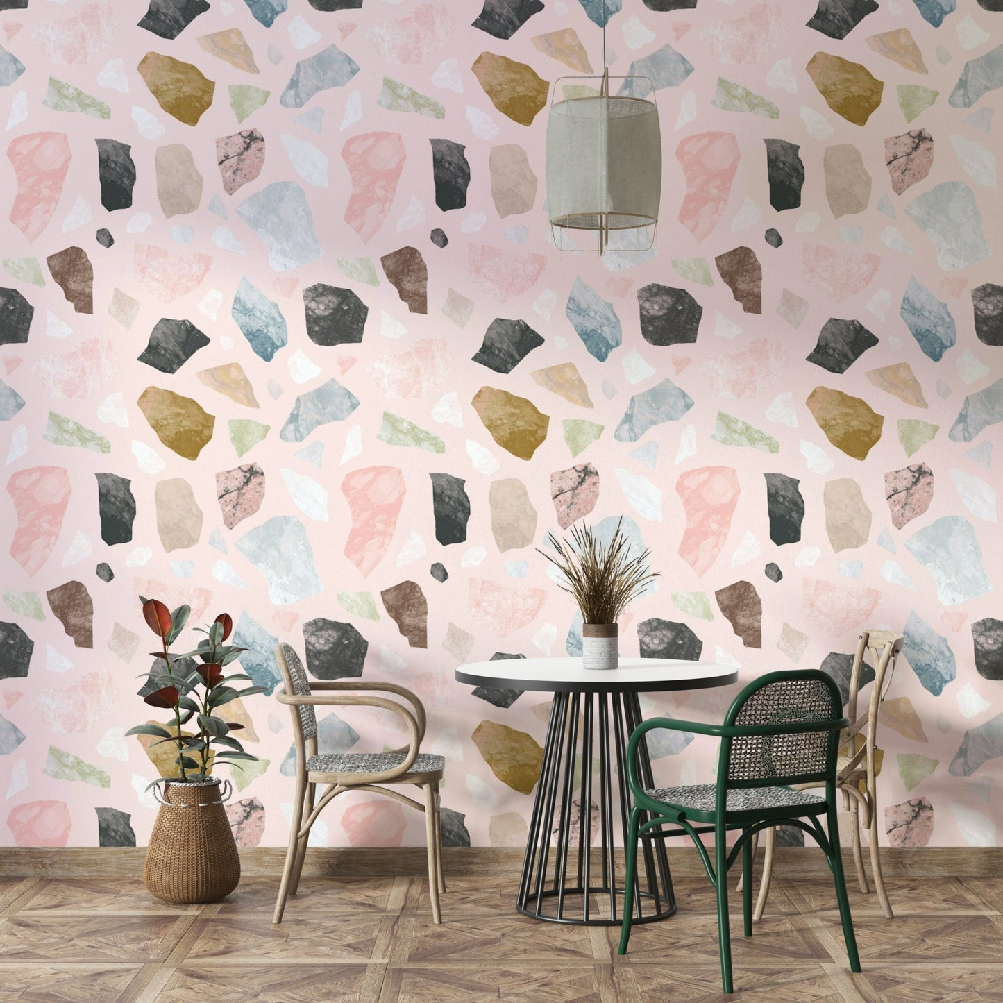 Cocceiomotiflow wallpaper for contemporary home interiors

