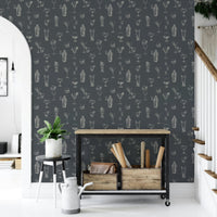 Artistic sketch wallpaper with drink motifs

