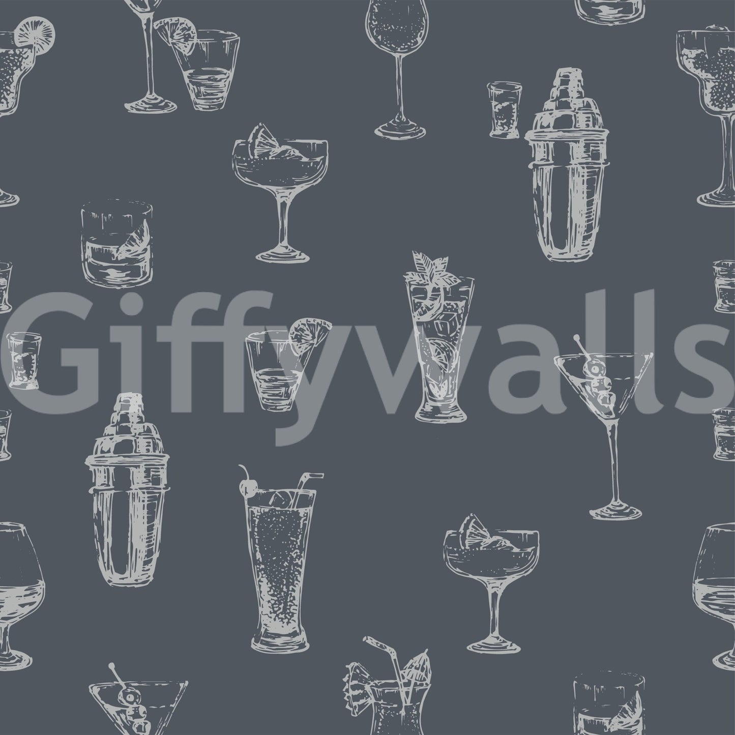Cocktail sketches Wallpaper⁠