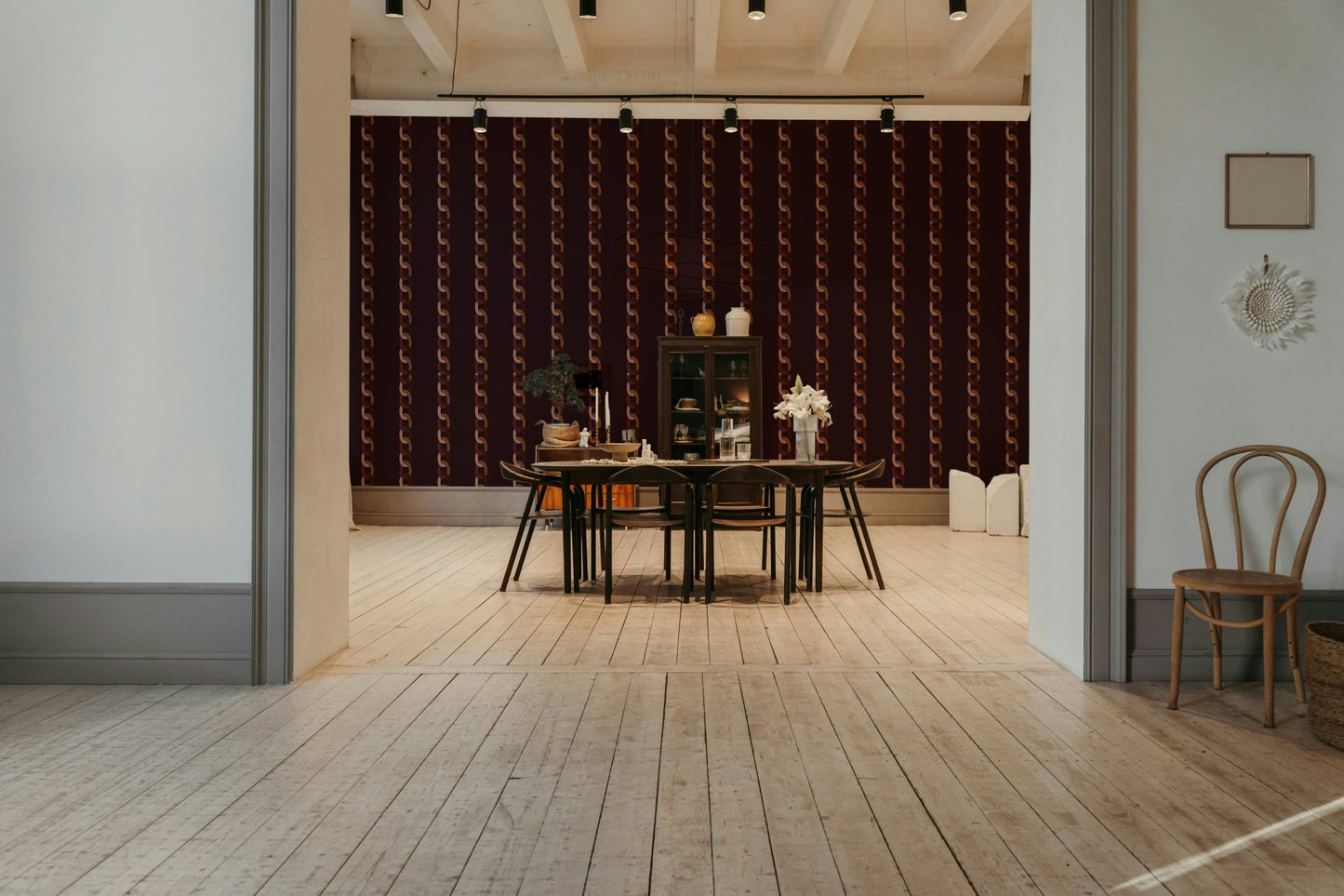 The colors are warm and rich, with a cocoa brown and gold palette.

