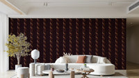 A detailed close-up of a modern wallpaper pattern.

