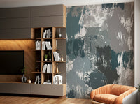 A beautiful wide-angle wall mural of a snowy range., GD5151