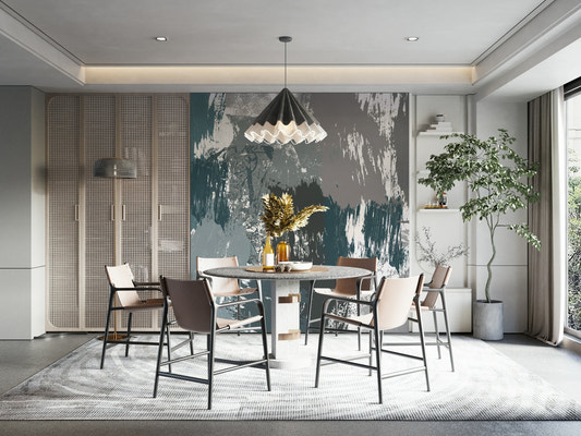 A beautiful snowy mountain wallpaper mural for a modern home.


