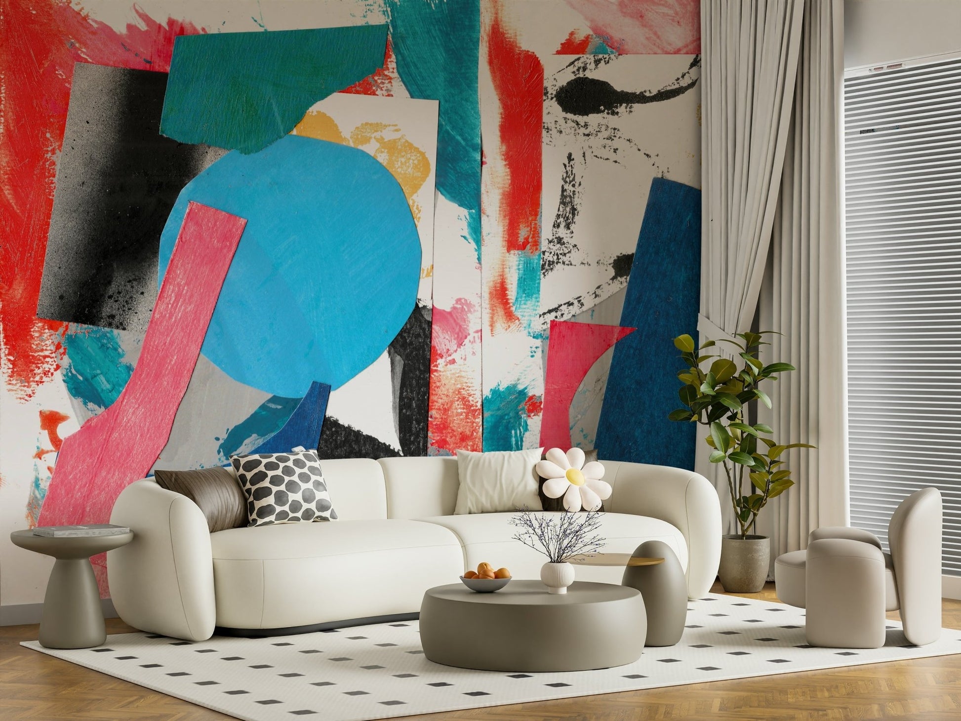 Collage Chaos Wall Mural