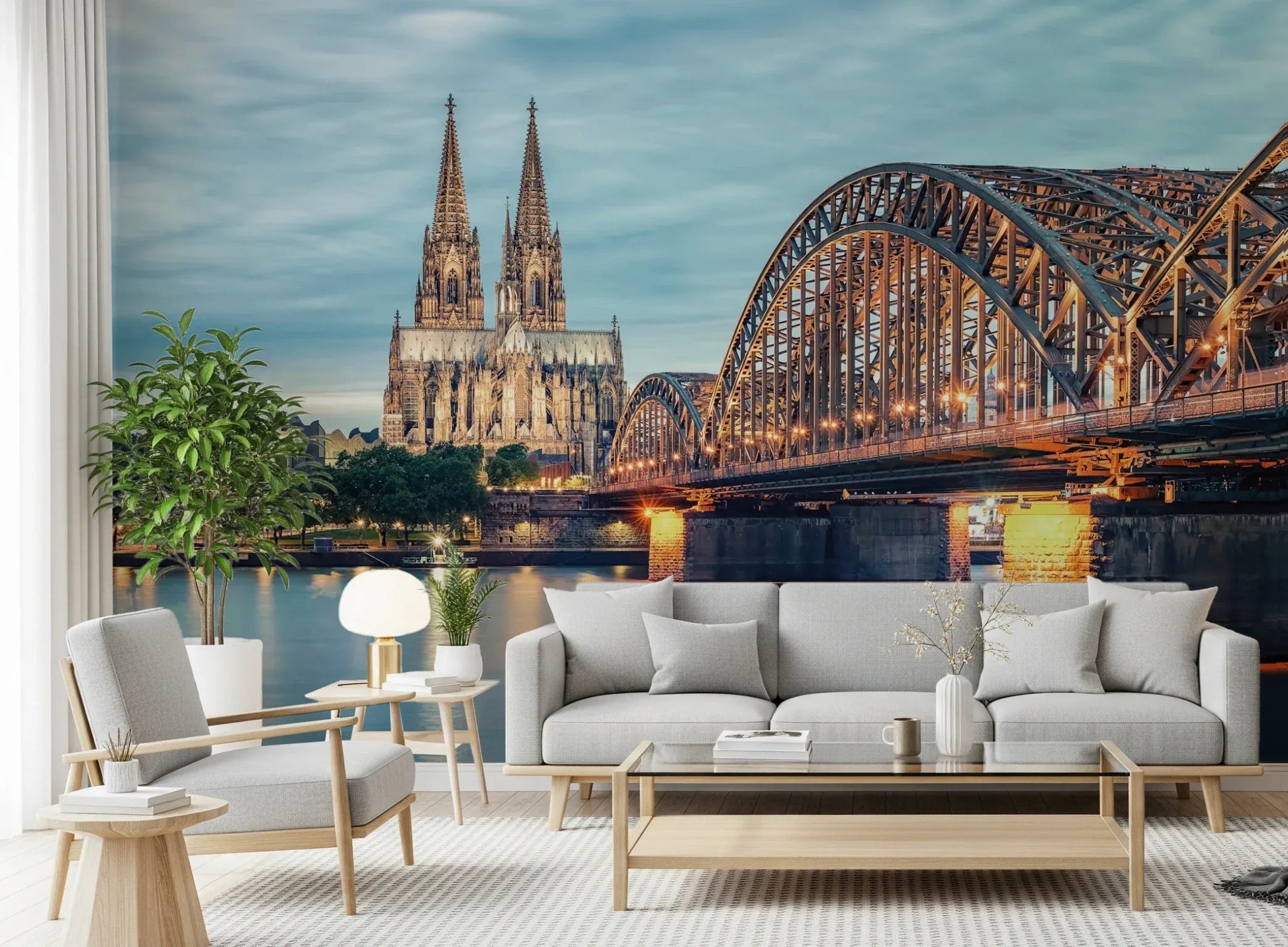 Cologne at Dusk Wall Mural