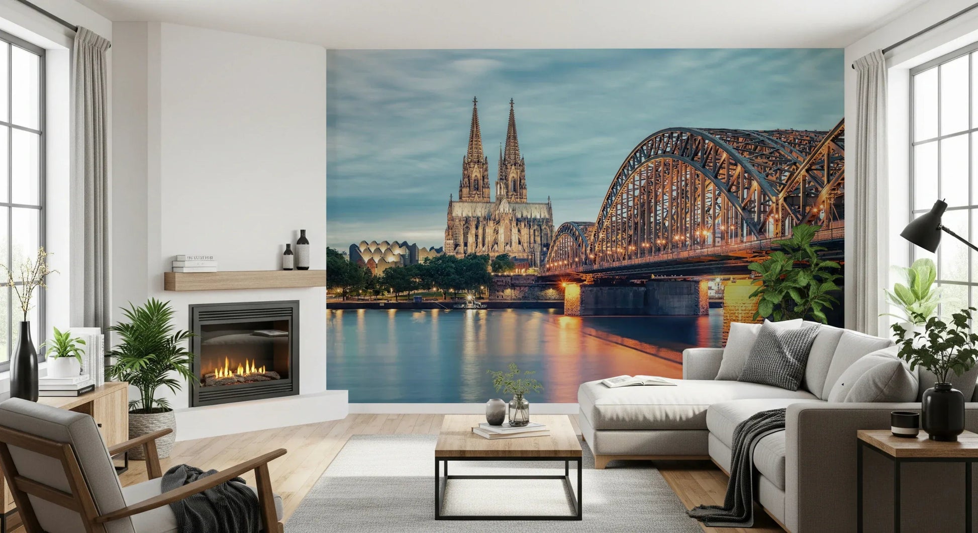 Cologne at Dusk Wall Mural