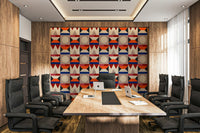 Vibrant color block canvas wallpaper for interiors

