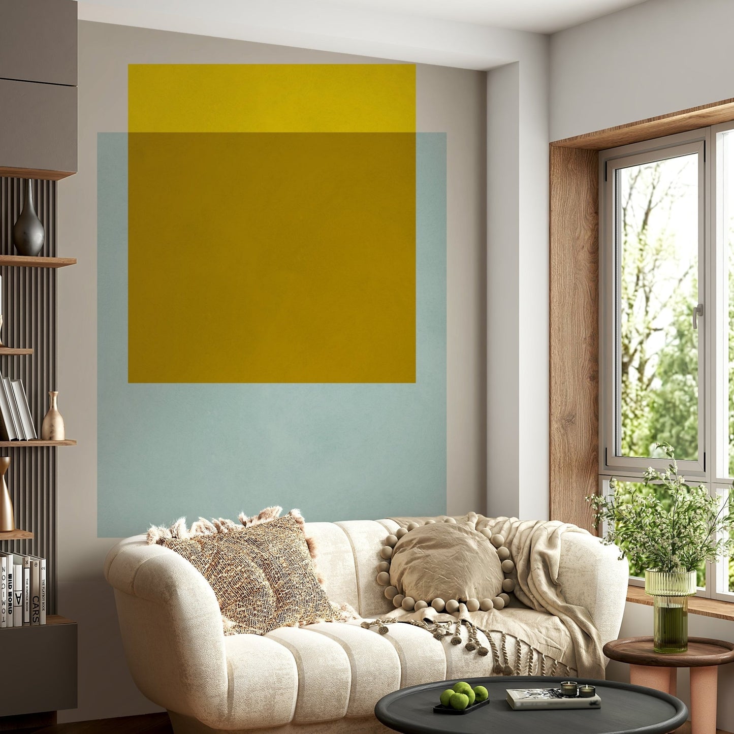 The composition is dynamic and full of depth.

