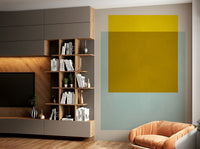 The image shows an artistic impression of a serene color block pattern.

