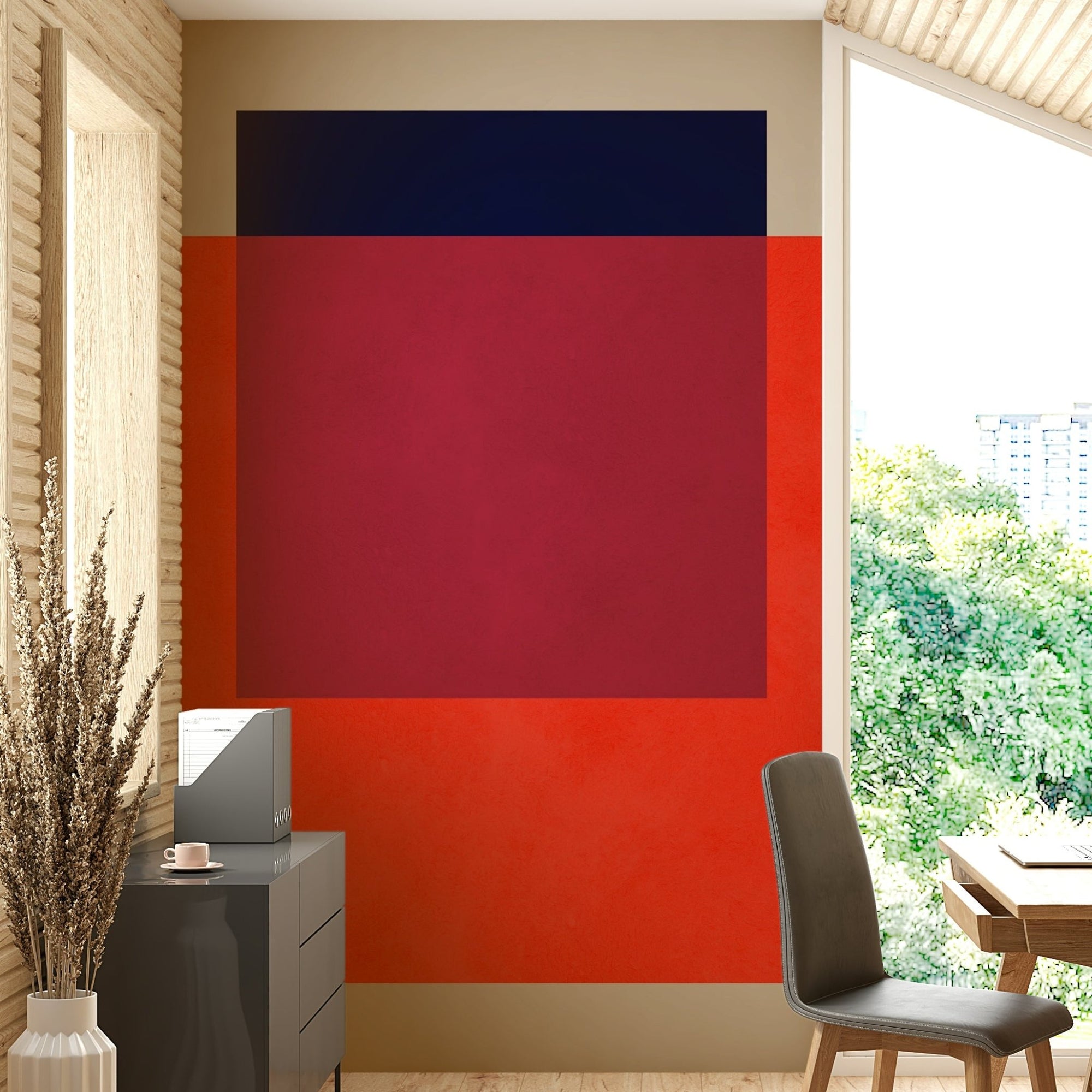 A wall mural of a peaceful color field pattern. GD3422

