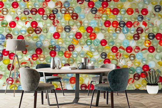 A wall mural of a peaceful marble pattern.

