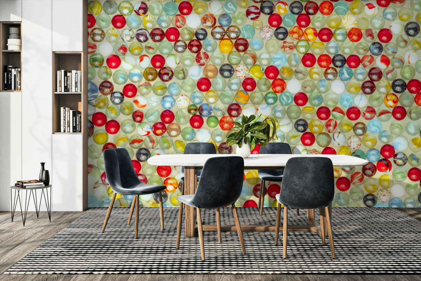 The image shows an artistic impression of a serene marble scene.

