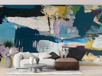 Color Texture Mural makes living rooms stylish and energetic.