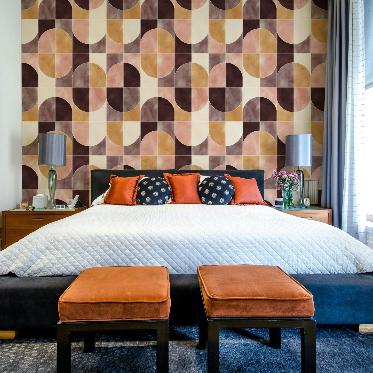 Subtle patterned wall decor.

