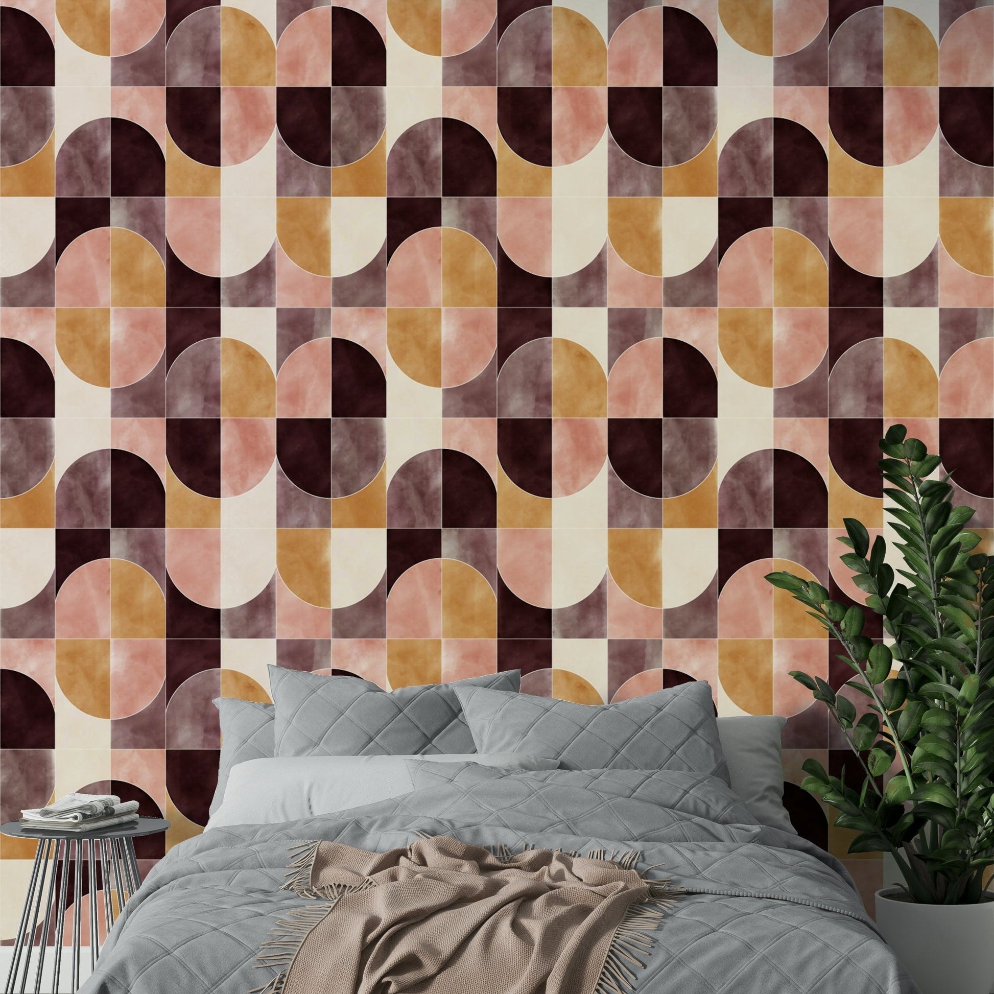 Fall vibes toned wall covering.

