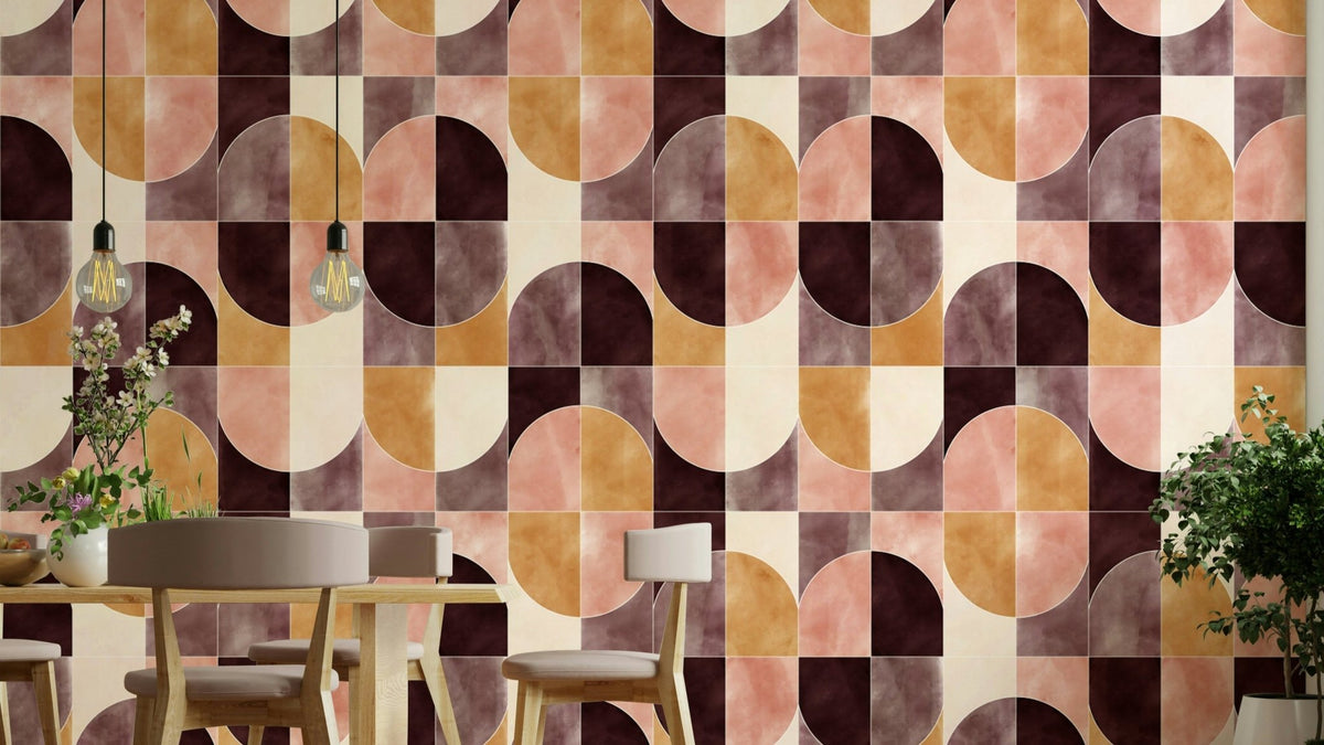 Artistic wall covering with tiles. GD2912

