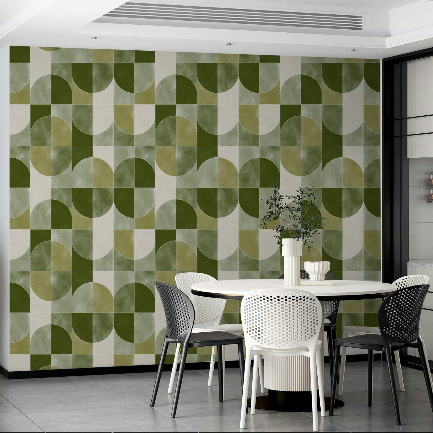 Geometric tile pattern wallpaper. GD2914

