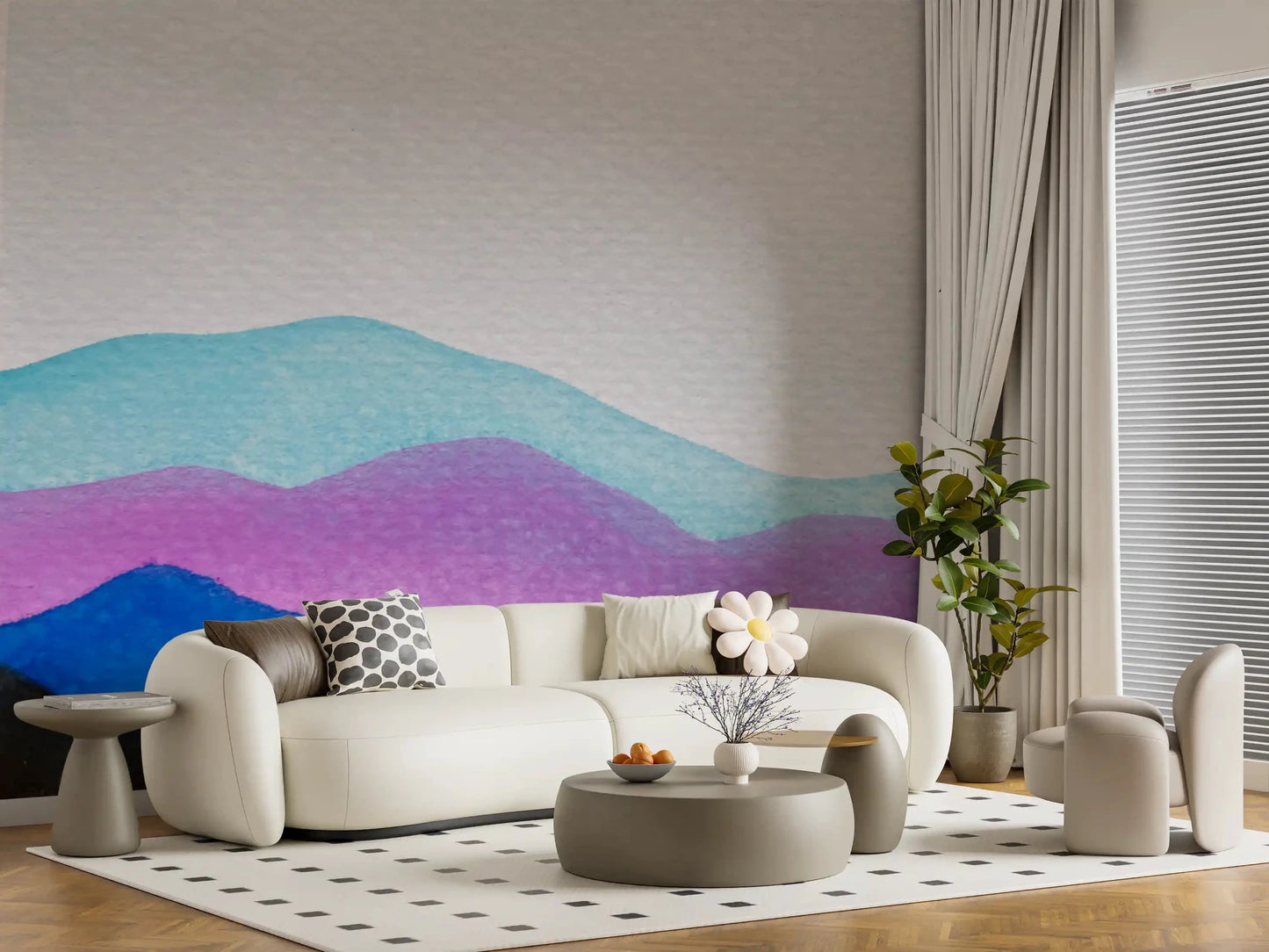 A soft horizon effect appears in Colorflow Mountain Dream wall mural design, GD9267