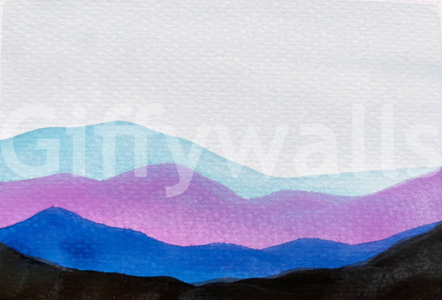 Colorflow Mountain Dream wall mural shows smooth mountain color transitions, GD9267