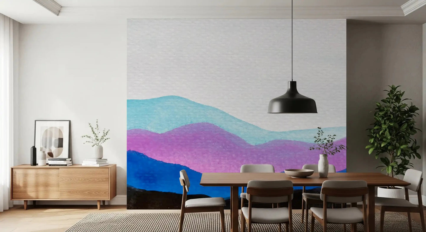 Colorflow Mountain Dream wall mural with layered hills in dreamy gradient tones, GD9267