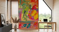 Bright citrus and floral art for dining room walls.