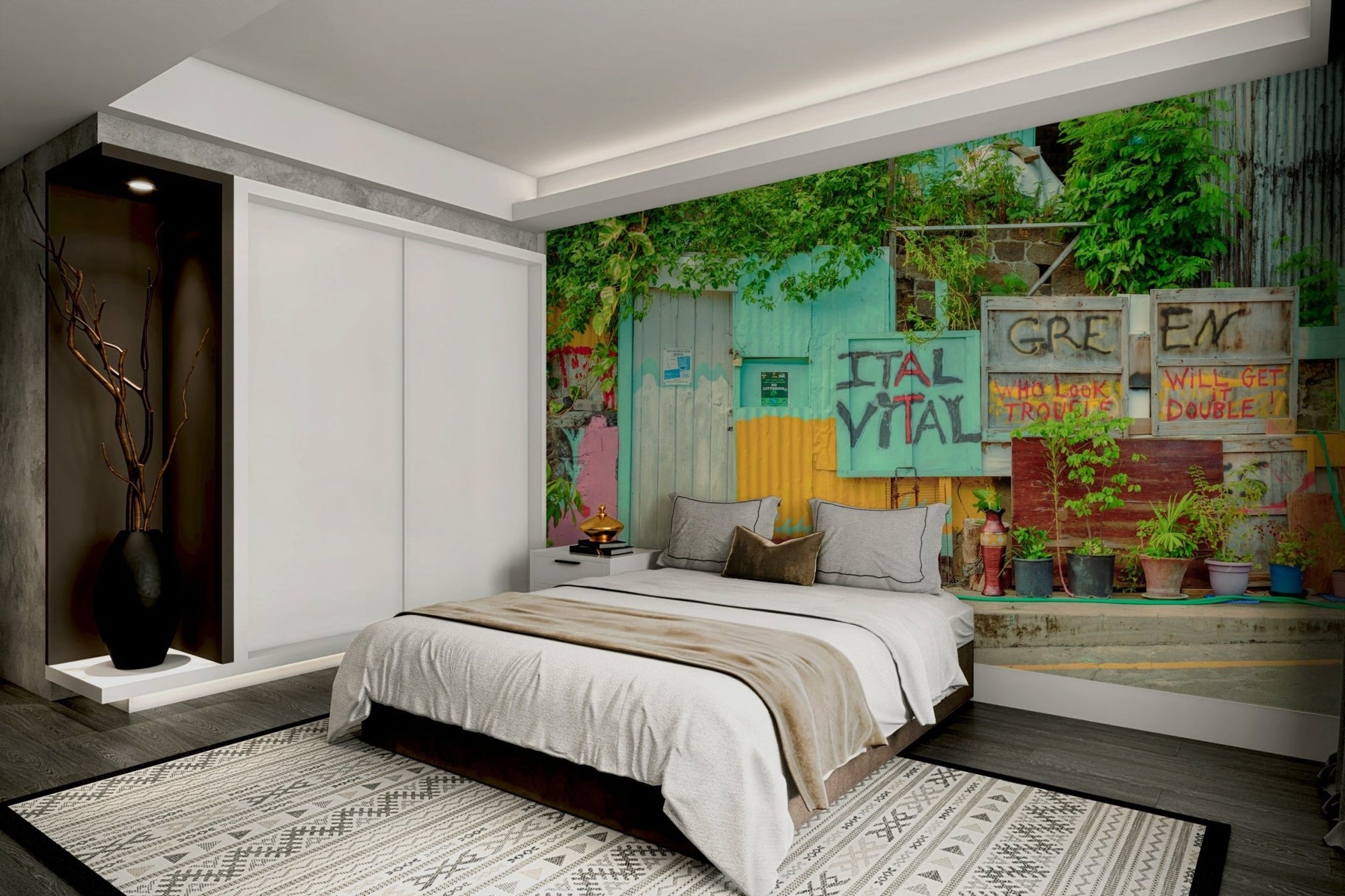 Picture of Colorful Alleyway Charm Wall Mural GD3136
