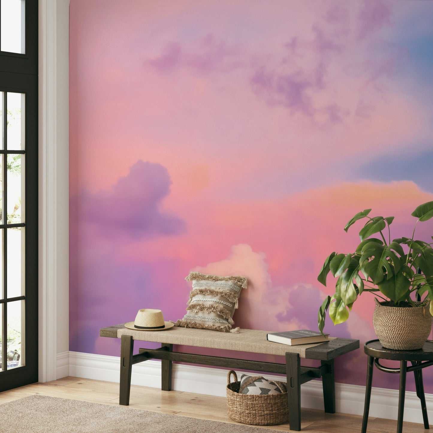 Artistic cloud wallpaper in soft colors

