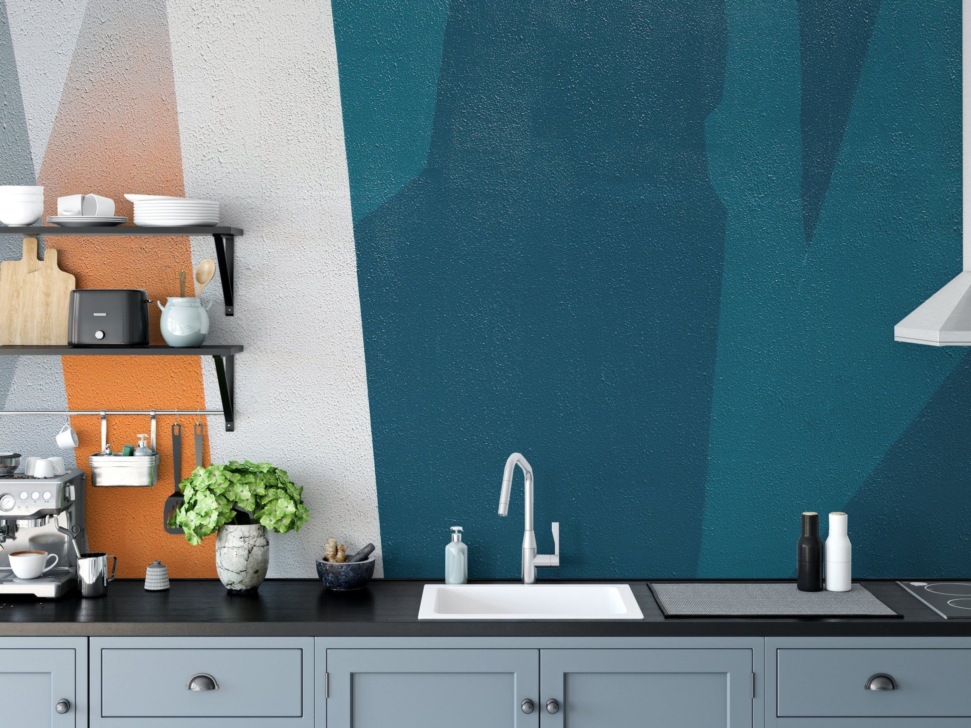 Geometric abstract concrete wall for stylish wallpaper. A797