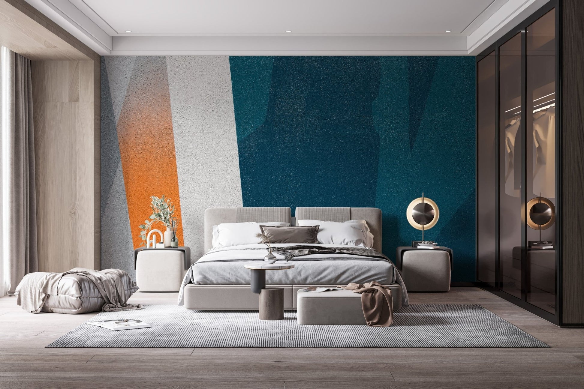 Artistic wallpaper showcasing colorful concrete textures. A797
