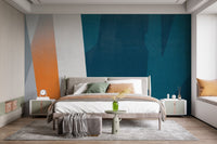Contemporary colorful wallpaper with bold abstract shapes. A797
