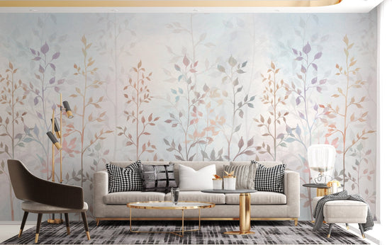 Colorful Field Long Grass Wallpaper Mural A282